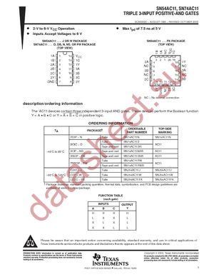 SN74AC11NSR datasheet  